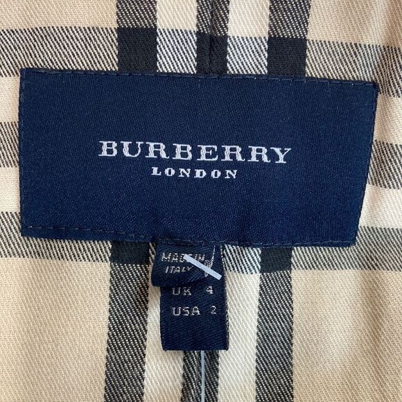 Burberry Cream High Neck Side Button Jacket - Picture 15 of 16